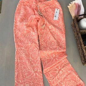 Roxy tropical palazzo pants xl NWT